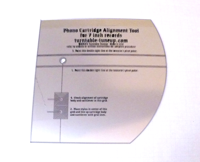 Cartridge Alignment Tool for 7 Inch Records